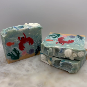 8th & Ocean Soap with a lobster design